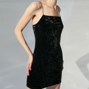 Urban Outfitters Urban Renewal Black Velvet Dress
